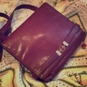 Vintage Brown Leather Loewe Purse